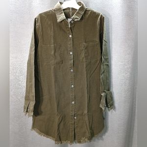 New Army Green Button Up Shirt